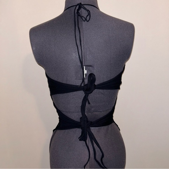 Bolli Imports festival Cut out lace Boho Shambhala backless halter top - Picture 6 of 12